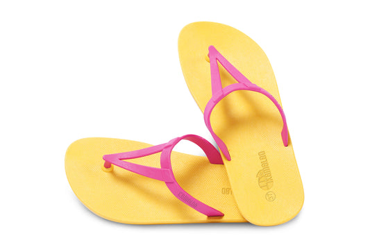 Eiffel Yellow Sole Pink Strap