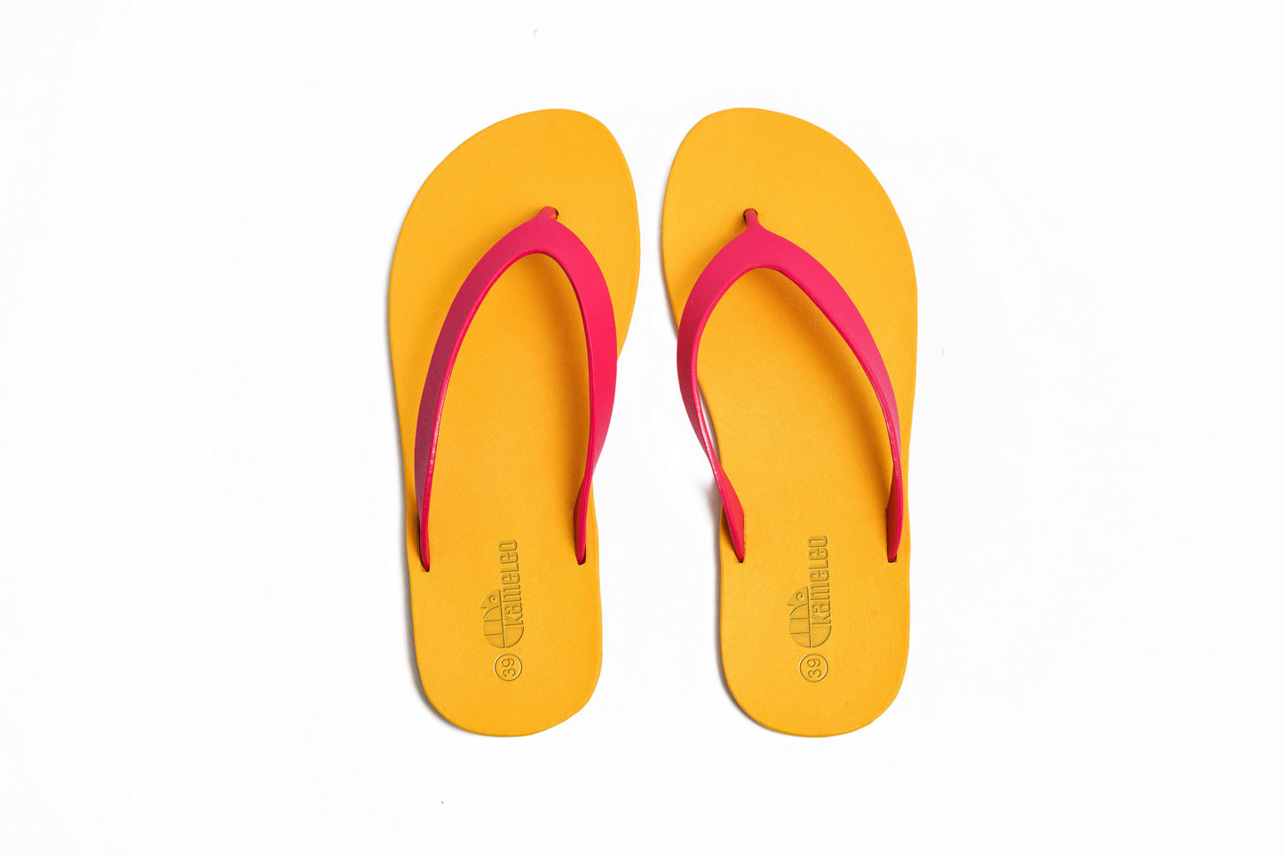 Flippy Yellow Sole Pink Strap