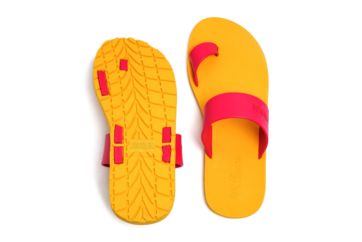 Pop Thumb Yellow Sole Pink Strap