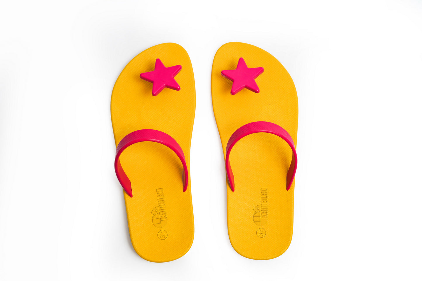 Poppi Star Yellow Sole Pink Strap