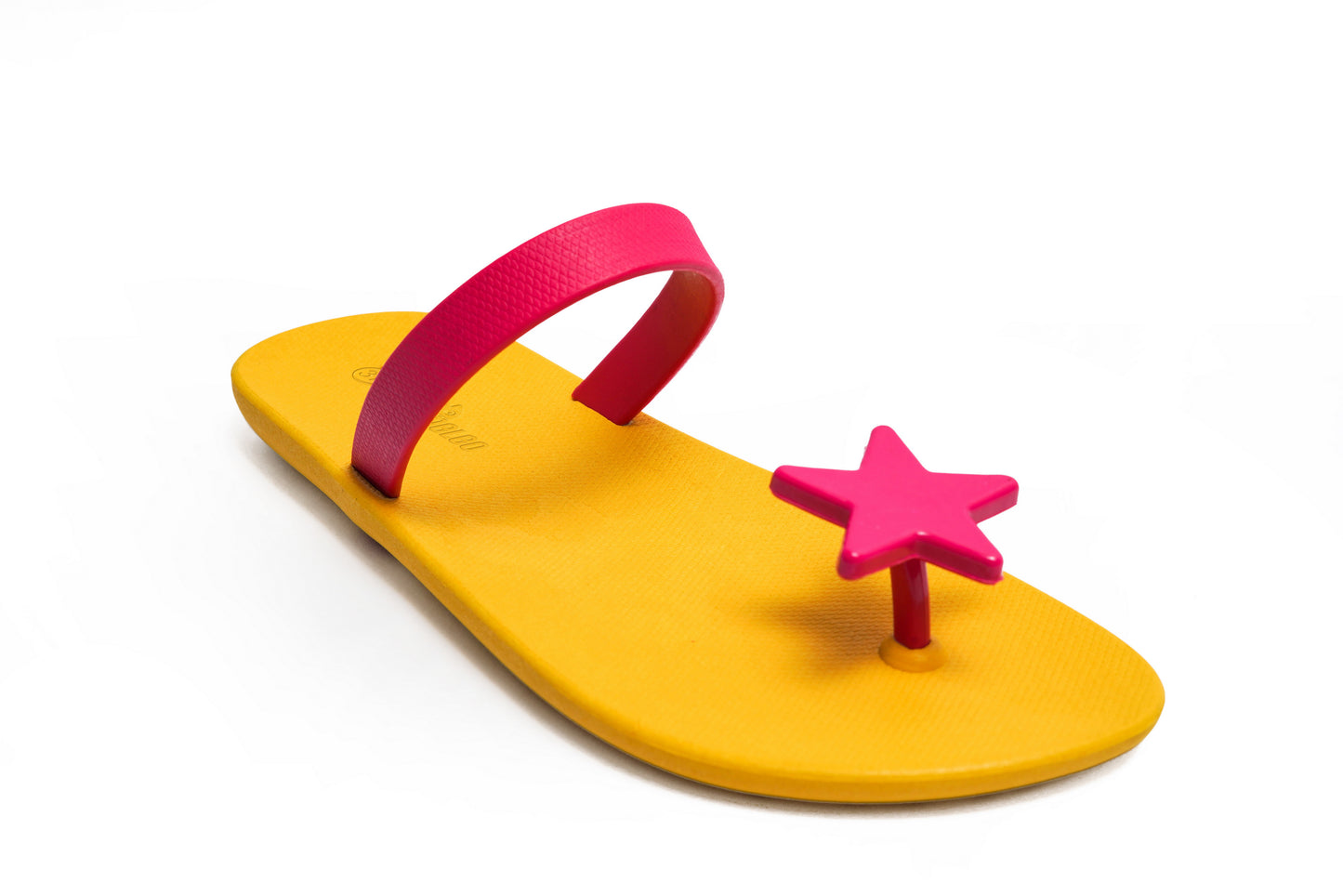 Poppi Star Yellow Sole Pink Strap