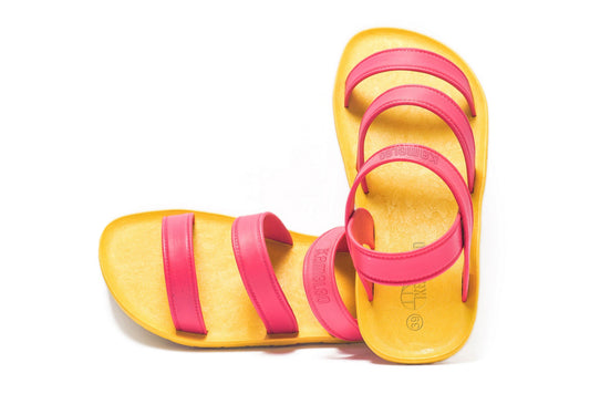 Twin Plus Yellow Sole Pink Strap