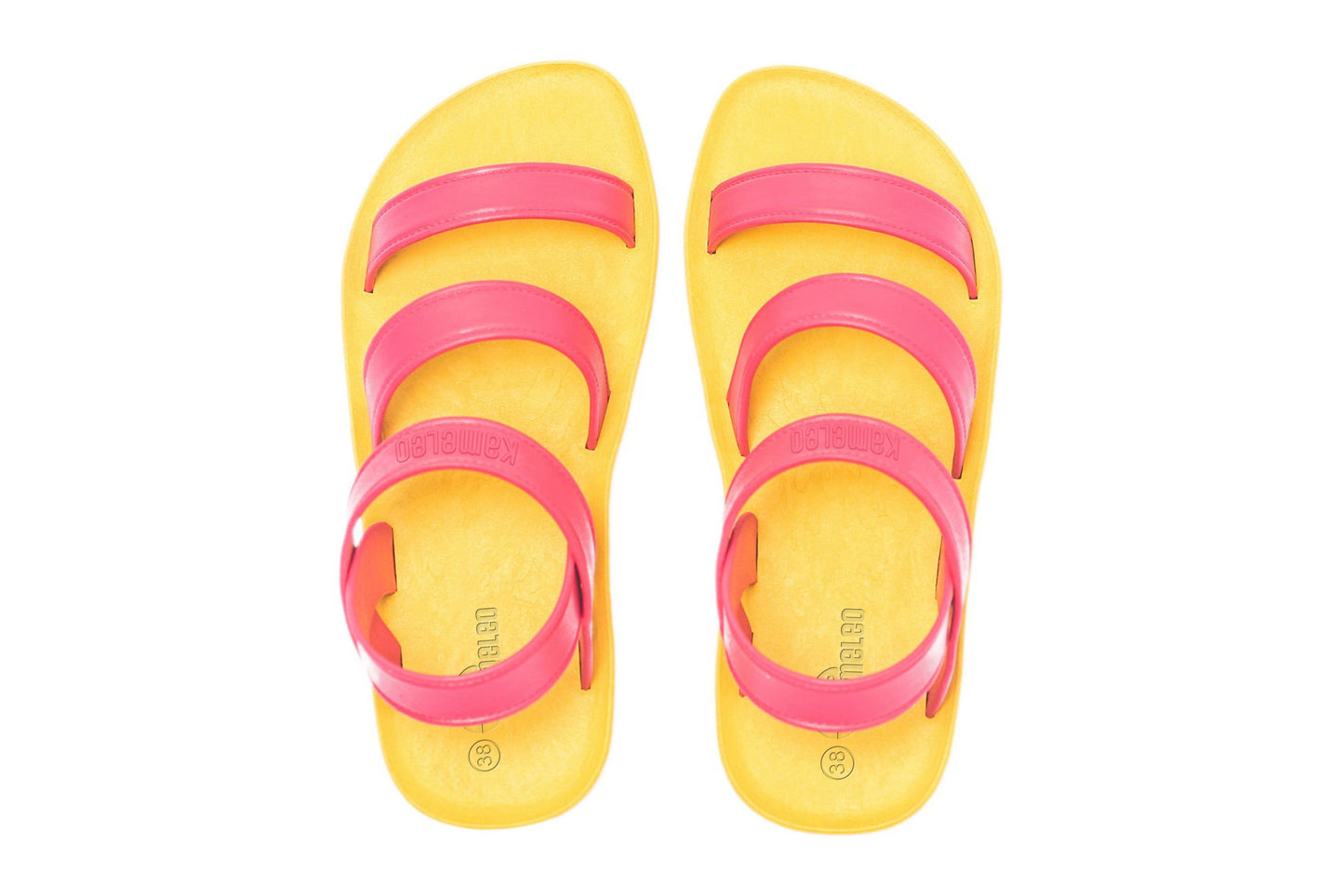 Twin Plus Yellow Sole Pink Strap