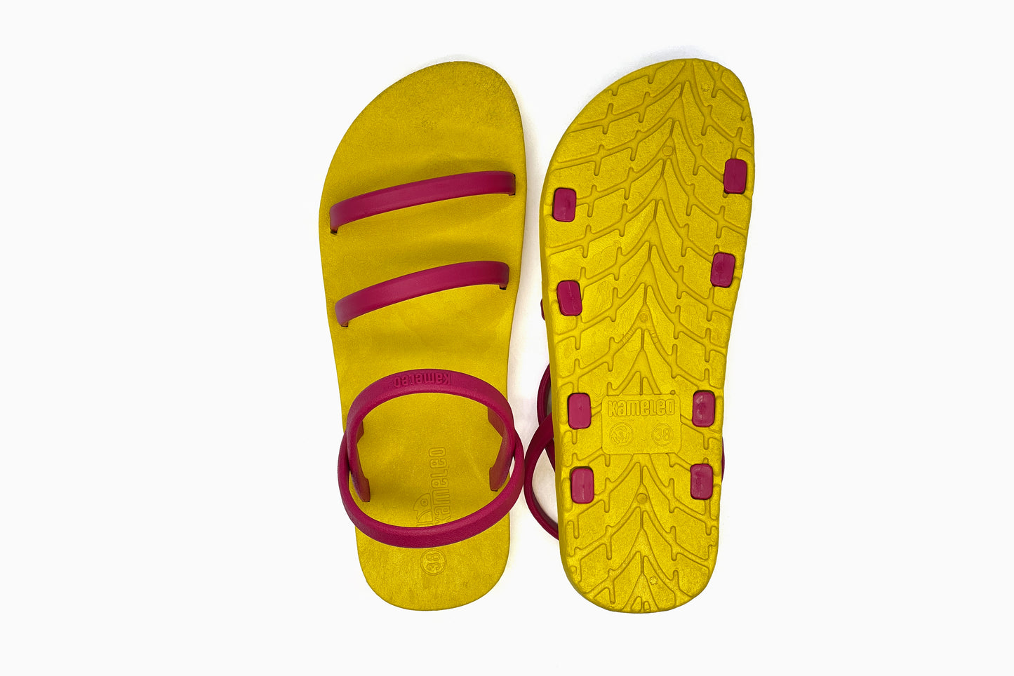 Twin Slim Yellow Sole Pink Strap