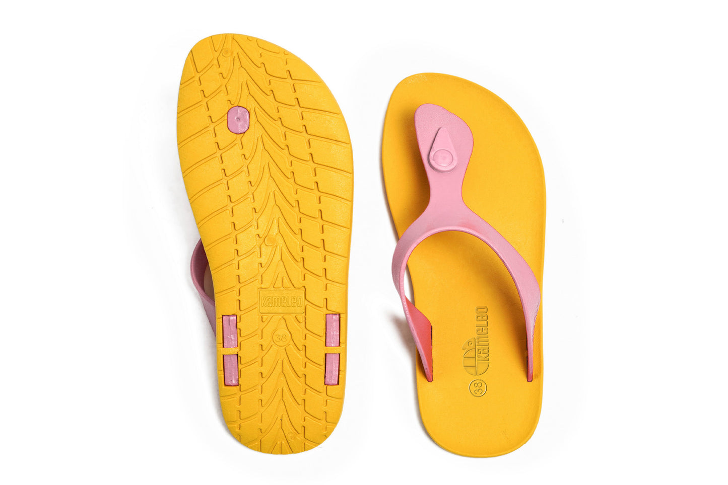 Candy Yellow Sole LightPink Strap