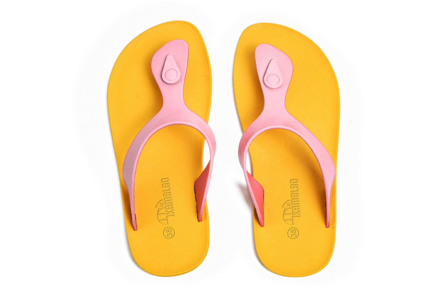 Candy Yellow Sole LightPink Strap