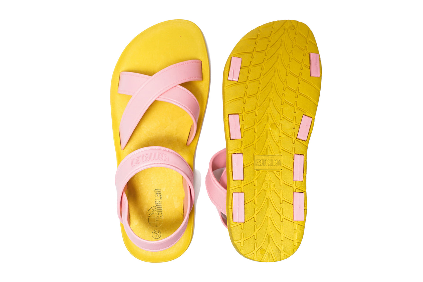 Cross Plus Yellow Sole LightPink Strap