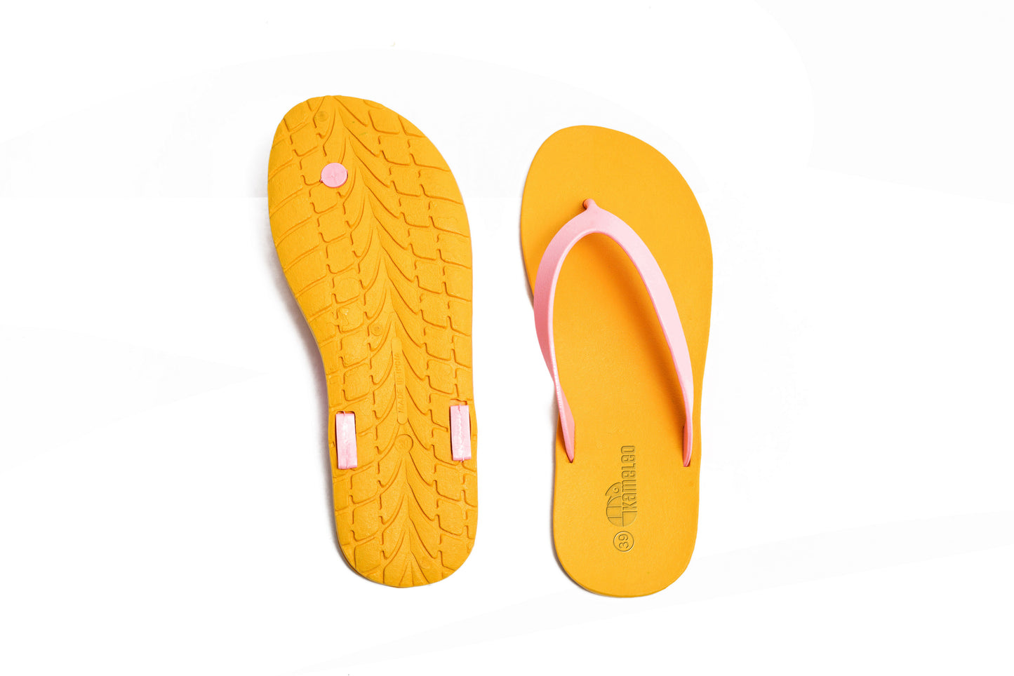 Flippy Yellow Sole LightPink Strap