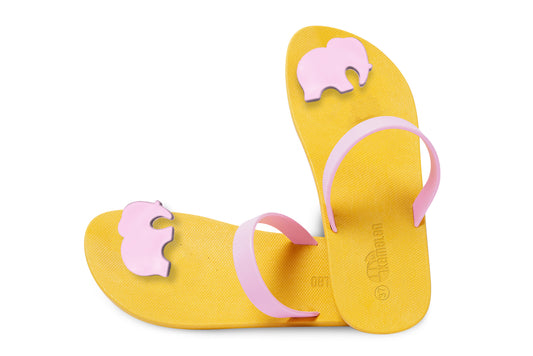 Poppi Ellie Yellow Sole LightPink Strap