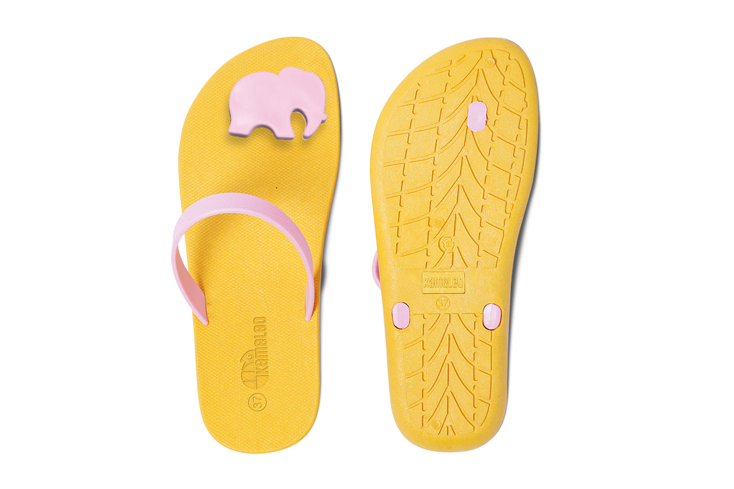 Poppi Ellie Yellow Sole LightPink Strap