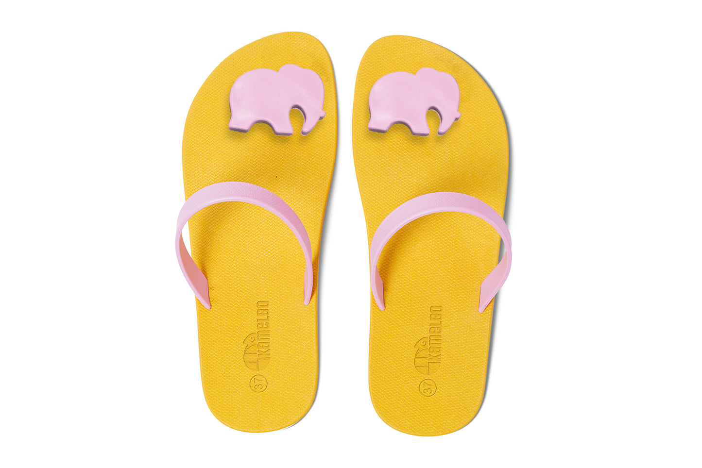Poppi Ellie Yellow Sole LightPink Strap