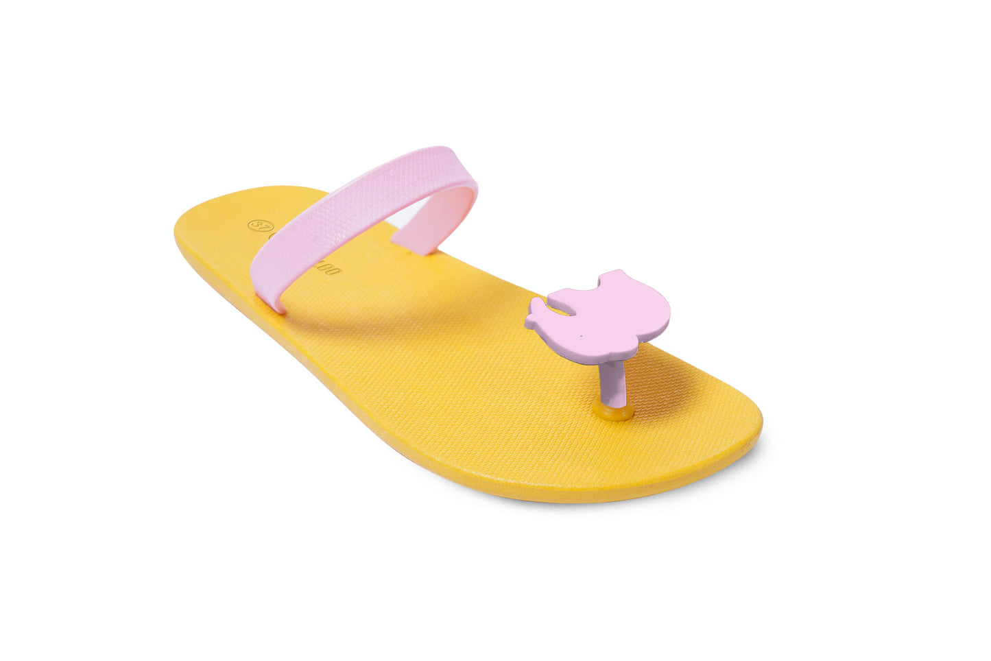 Poppi Ellie Yellow Sole LightPink Strap