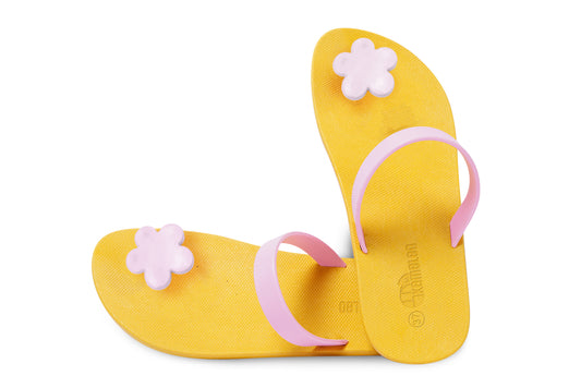 Poppi Flora Yellow Sole LightPink Strap