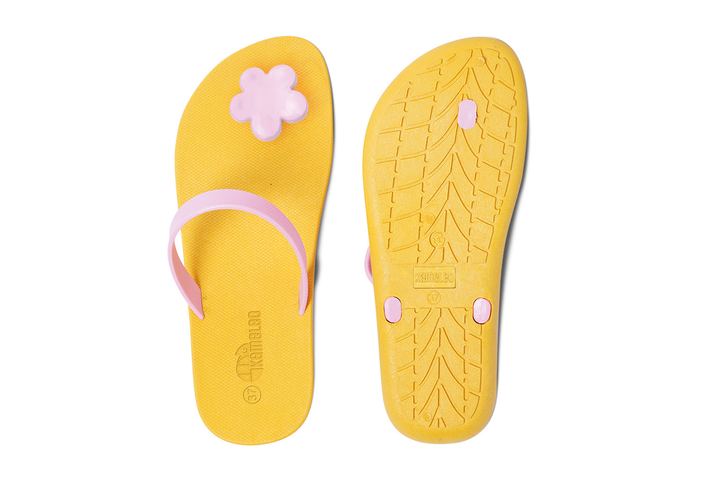 Poppi Flora Yellow Sole LightPink Strap