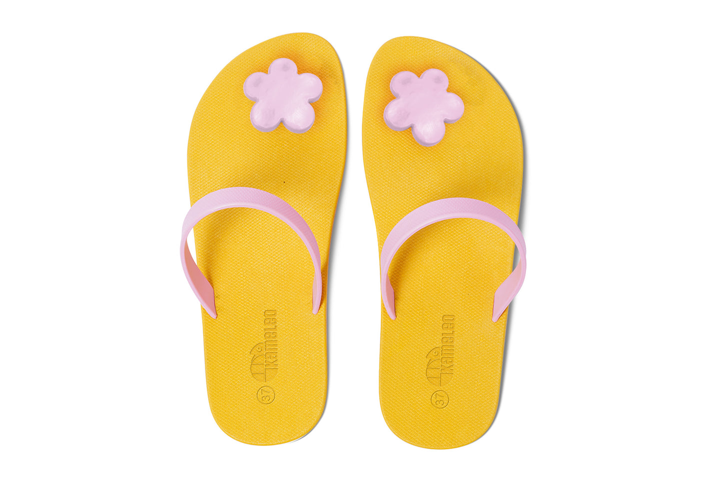 Poppi Flora Yellow Sole LightPink Strap
