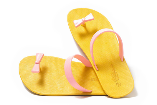 Poppi Bow Yellow Sole LightPink Strap