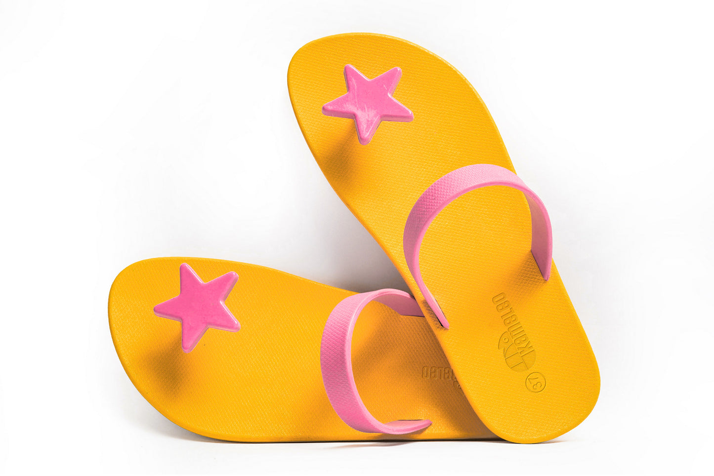 Poppi Star Yellow Sole LightPink Strap