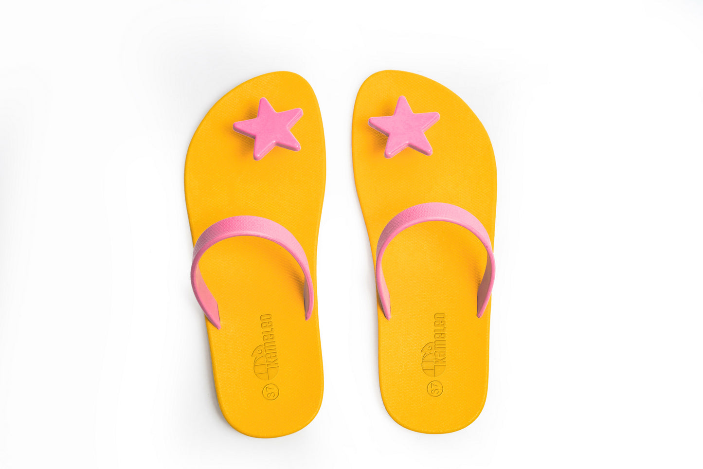 Poppi Star Yellow Sole LightPink Strap