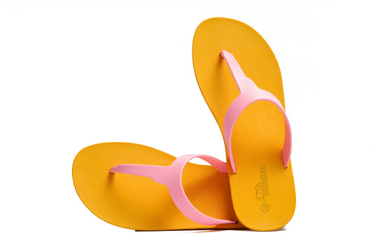Thongs Yellow Sole LightPink Strap