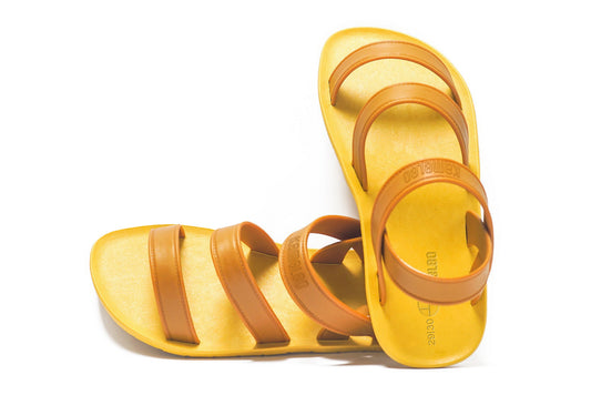 Twin Plus Kids Yellow Sole Caramel Strap