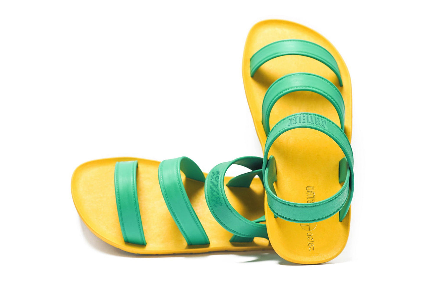 Twin Plus Kids Yellow Sole Green Strap
