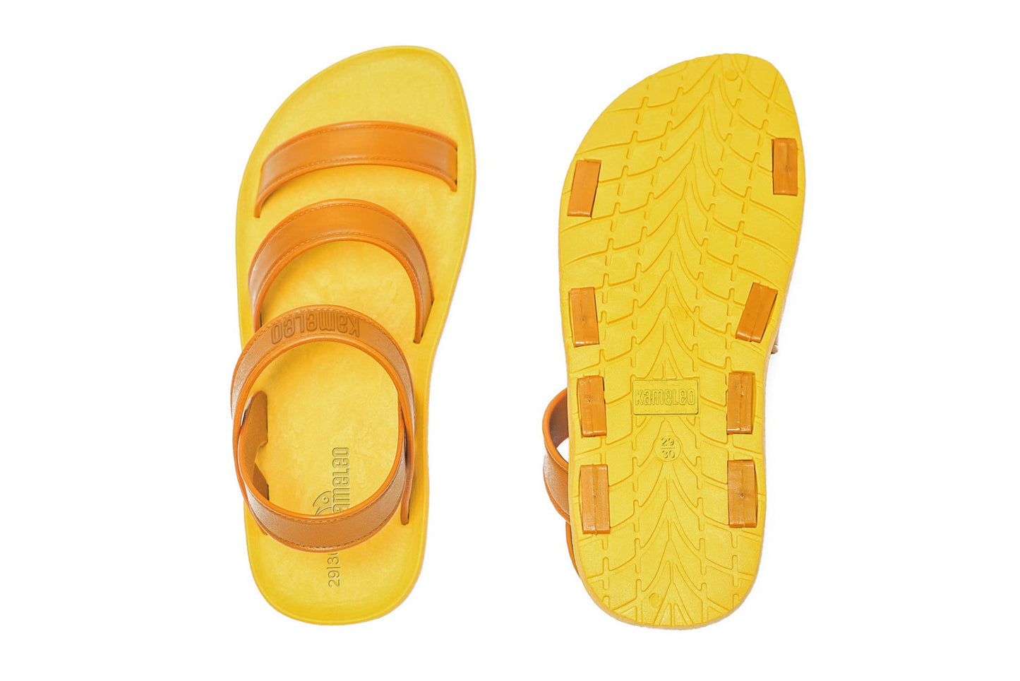 Twin Plus Kids Yellow Sole Caramel Strap