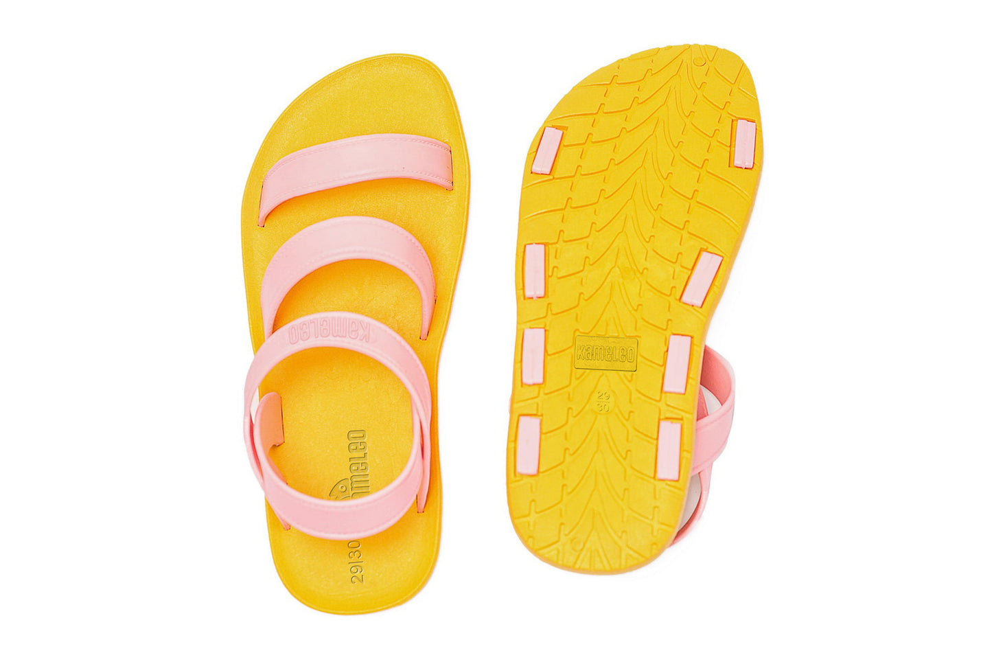 Twin Plus Kids Yellow Sole LightPink Strap