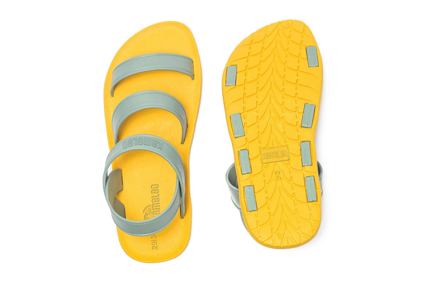 Twin Plus Kids Yellow Sole Grey Strap