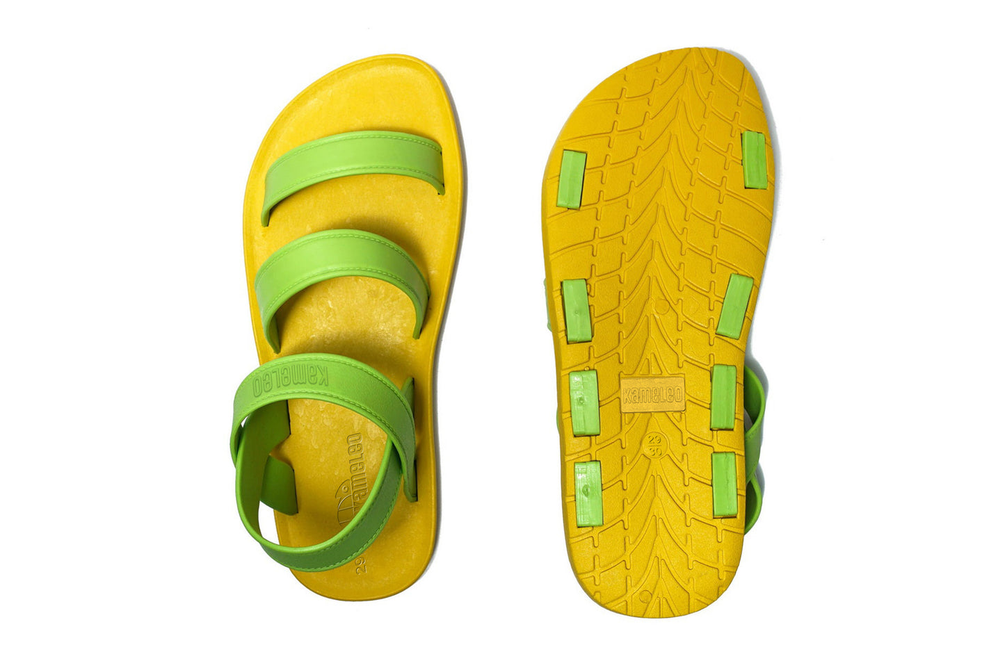 Twin Plus Kids Yellow Sole Lime Strap