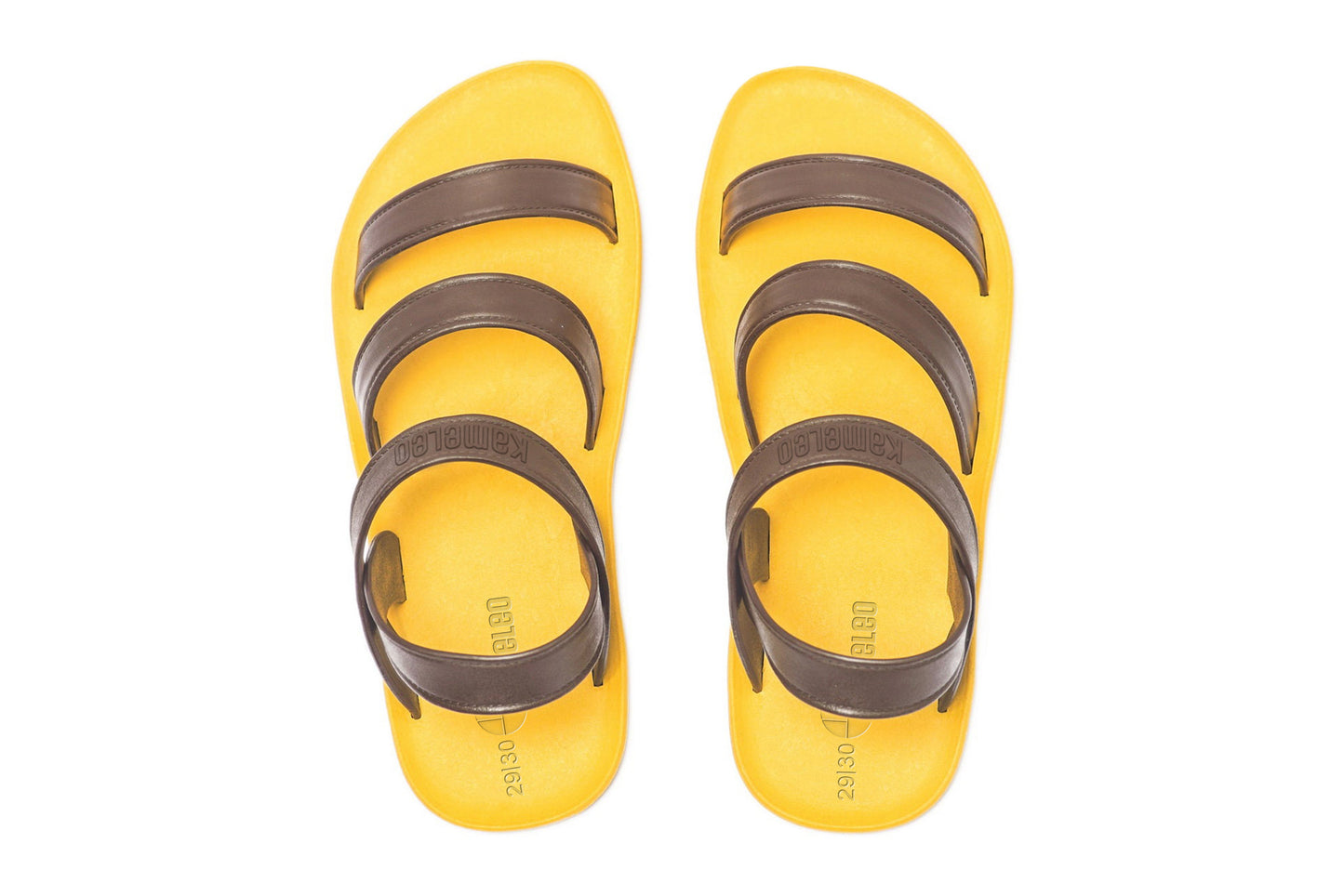 Twin Plus Kids Yellow Sole Brown Strap