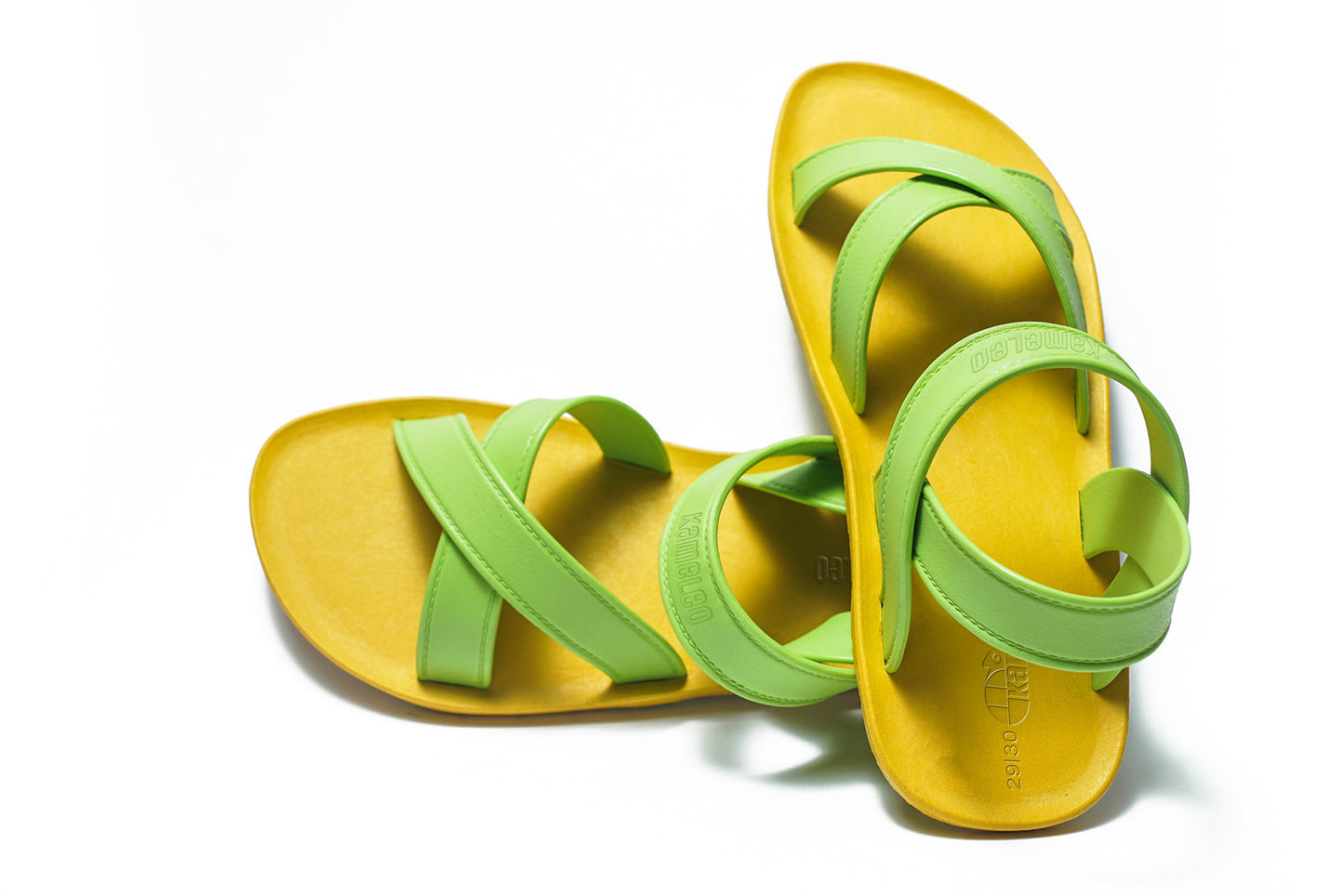 Cross Plus Kids Yellow Sole Lime Strap