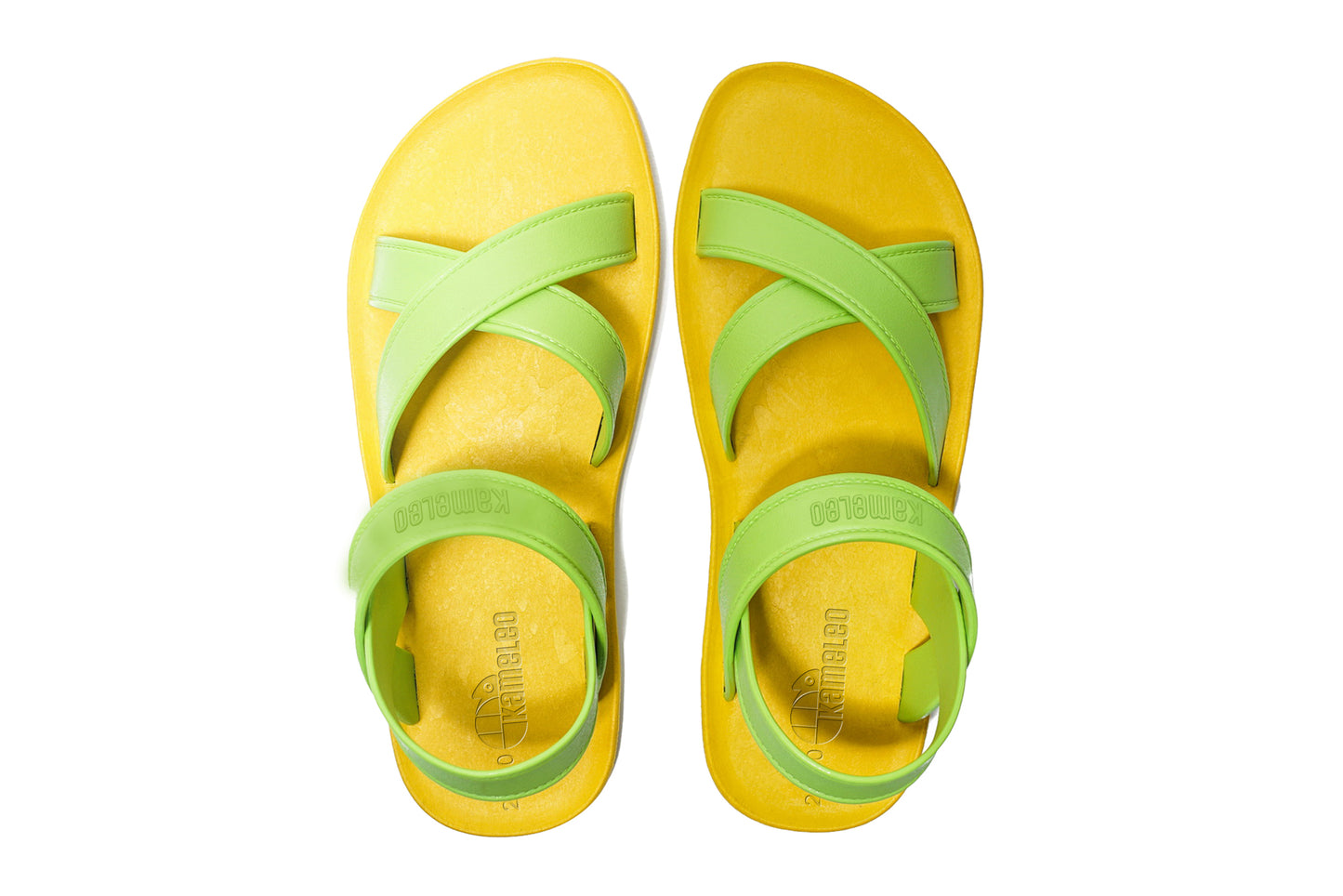 Cross Plus Kids Yellow Sole Lime Strap