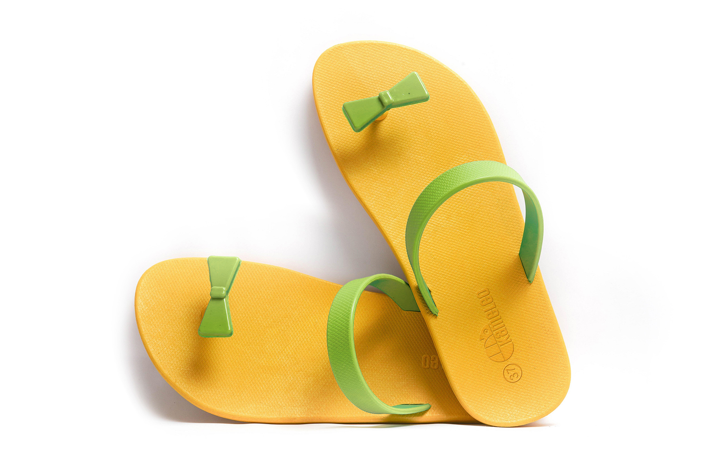 Poppi Bow Yellow Sole Lime Strap