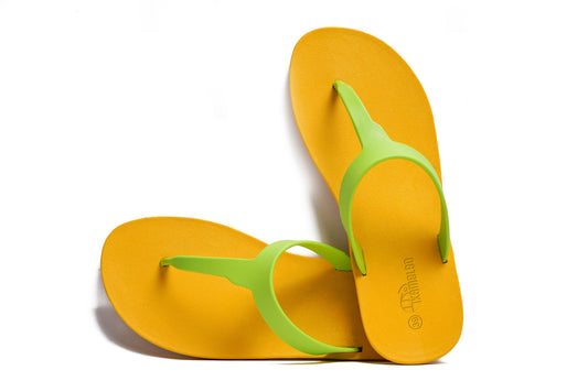 Thongs Yellow Sole Lime Strap