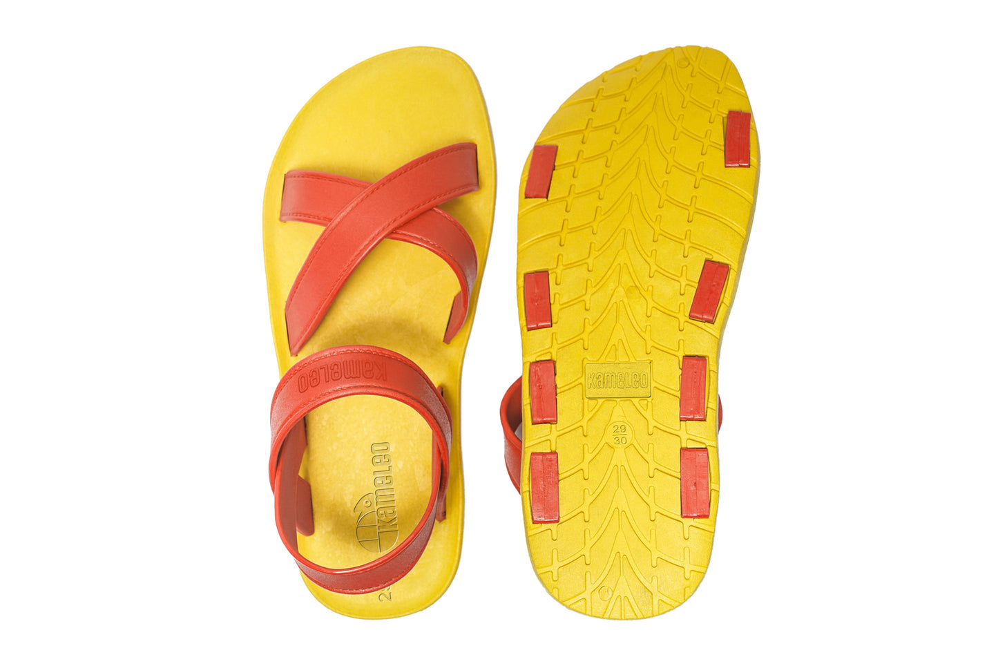 Cross Plus Kids Yellow Sole Orange Strap