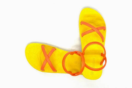 Cross Slim Yellow Sole Orange Strap