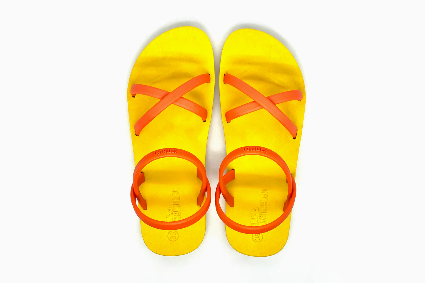 Cross Slim Yellow Sole Orange Strap