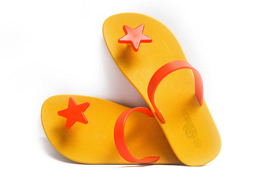 Poppi Star Yellow Sole Orange Strap