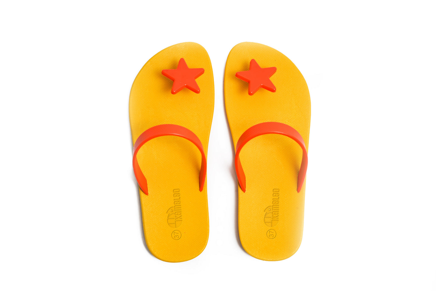 Poppi Star Yellow Sole Orange Strap