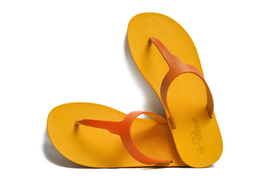 Thongs Yellow Sole Orange Strap