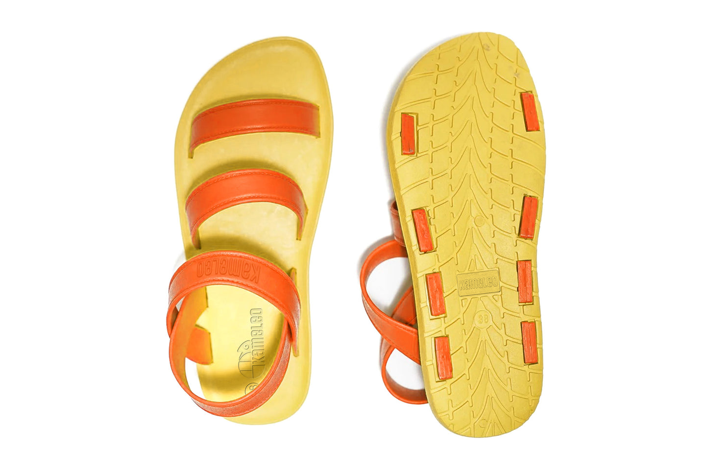 Twin Plus Yellow Sole Orange Strap