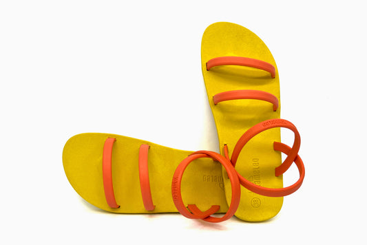 Twin Slim Yellow Sole Orange Strap