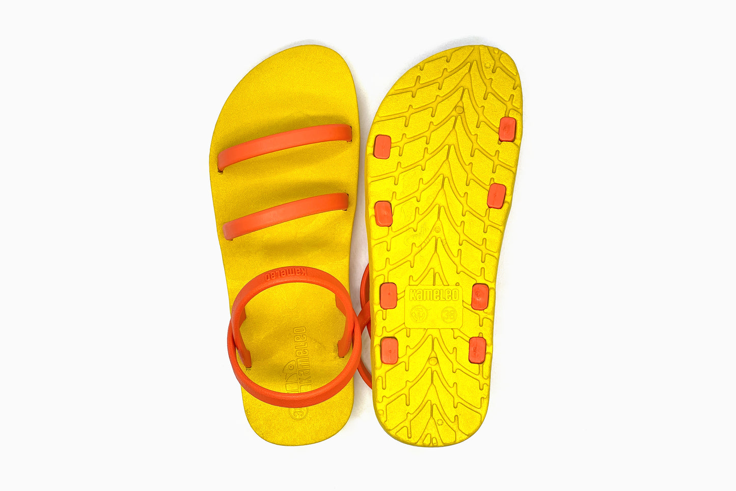 Twin Slim Yellow Sole Orange Strap