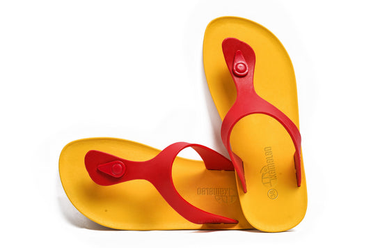 Candy Yellow Sole Red Strap