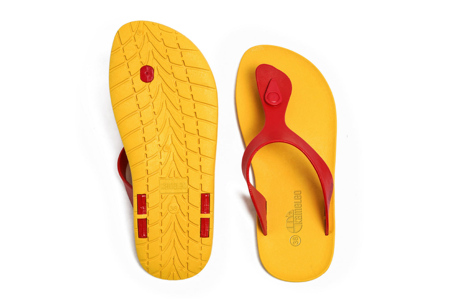 Candy Yellow Sole Red Strap