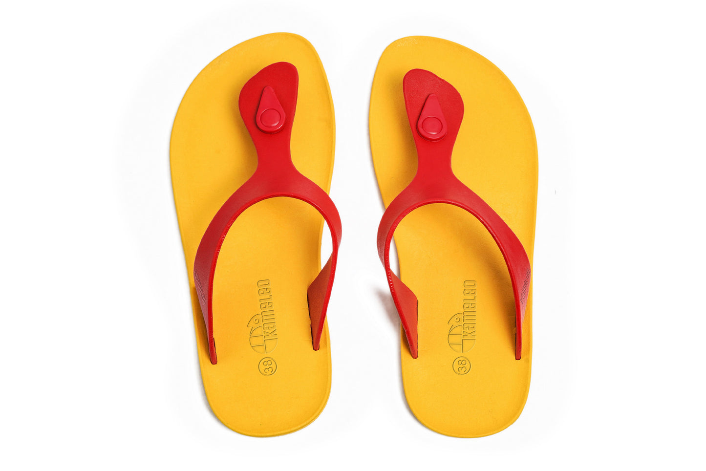 Candy Yellow Sole Red Strap