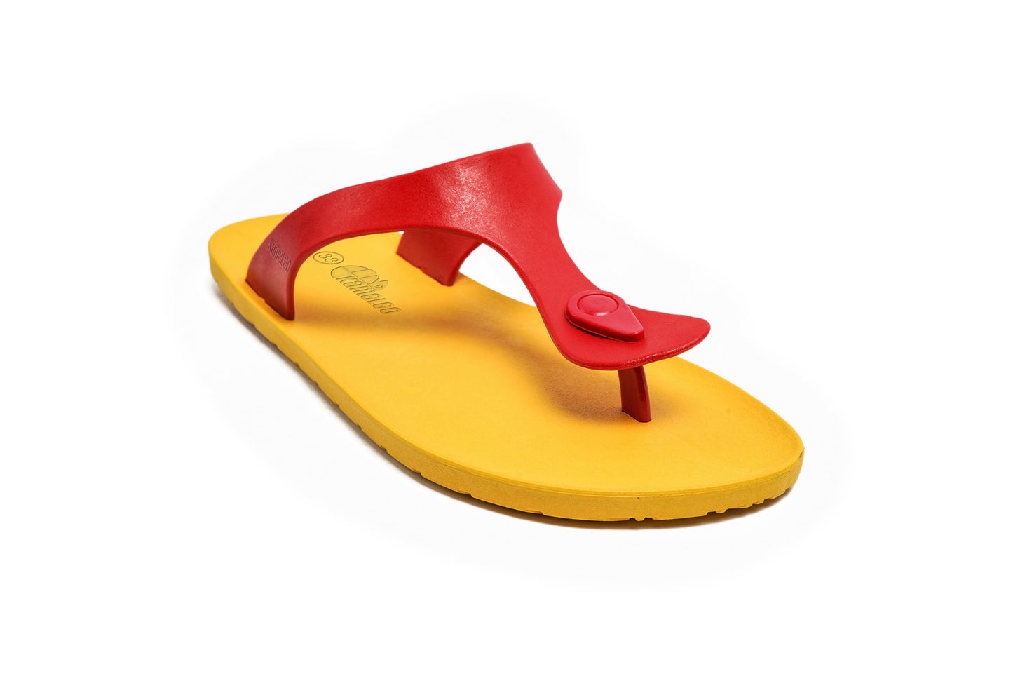 Candy Yellow Sole Red Strap