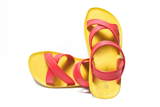 Cross Plus Yellow Sole Red Strap