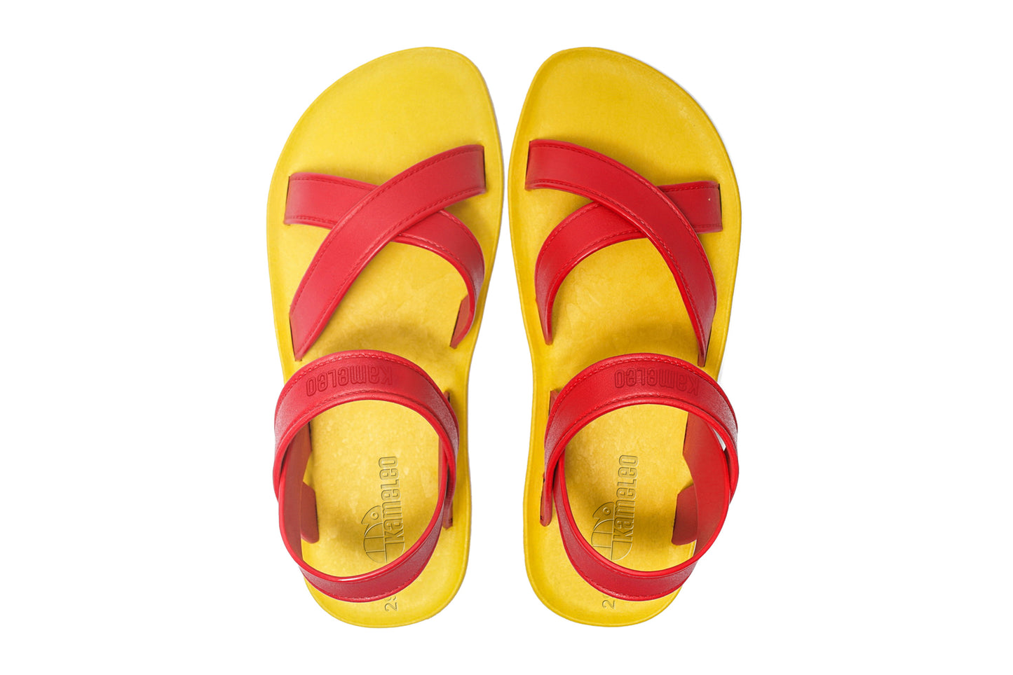 Cross Plus Kids Yellow Sole Red Strap
