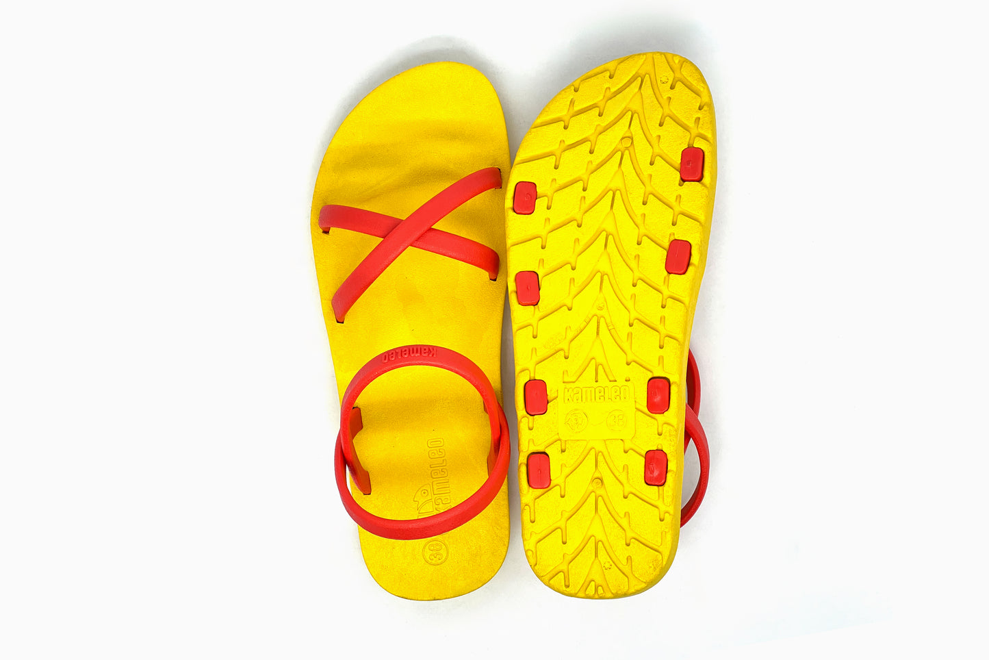 Cross Slim Yellow Sole Red Strap